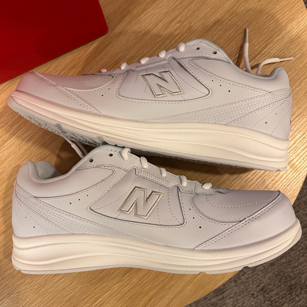 New Balance White Walking Shoes